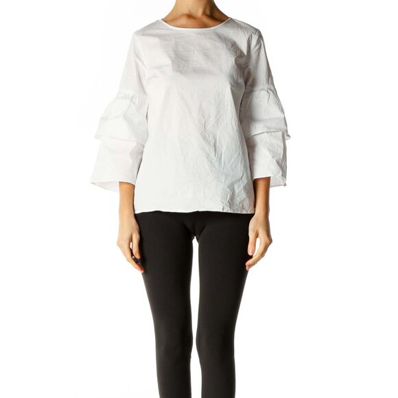 J.Crew Mercantile Tops - J.crew mercantile White Solid Retro Blouse